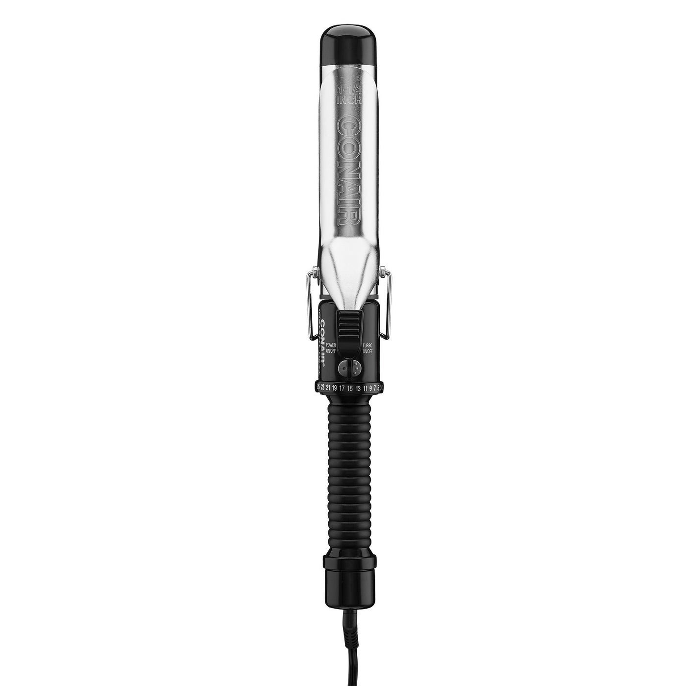 Conair Instant Heat 1Â¼-Inch Curling Iron, 1Â¼-Inch Barrel Produces Loose Curls, Hair Curler for Medium and Long Hair, 25 Heat Settings, Black