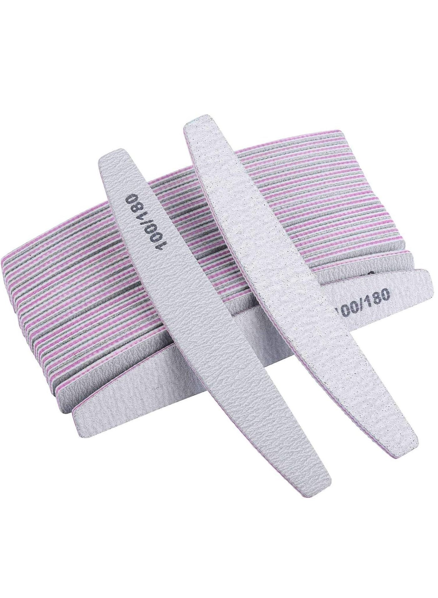 ORiTi 25 Pieces 100/180 Grits Nail Files Buffers Professional Double Sided Emery Boards Manicure Tool for Acrylic Nails