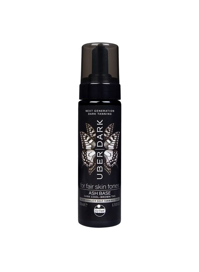 Le Tan Uber Dark Self Tanning Foam Ash Base Dark Cool - Brown Tan 6.7 Ounce