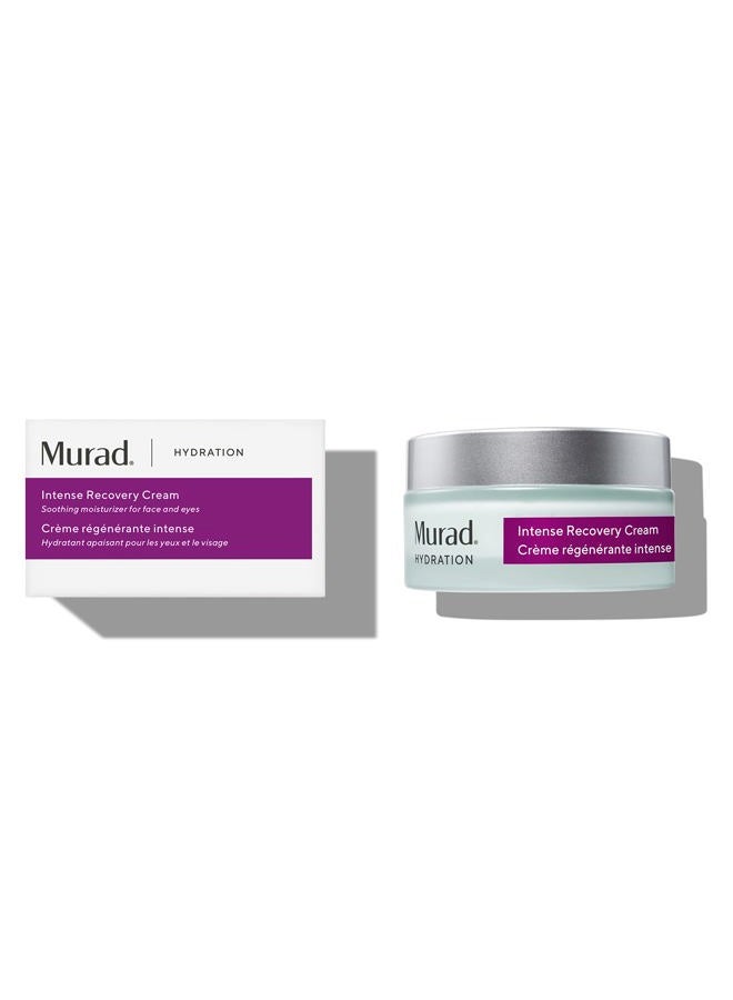 Hydration Intense Recovery Cream - Deeply Moisturizes Severely Dry and Stressed Skin - For Face and Eyes, 1.7 Fl Oz