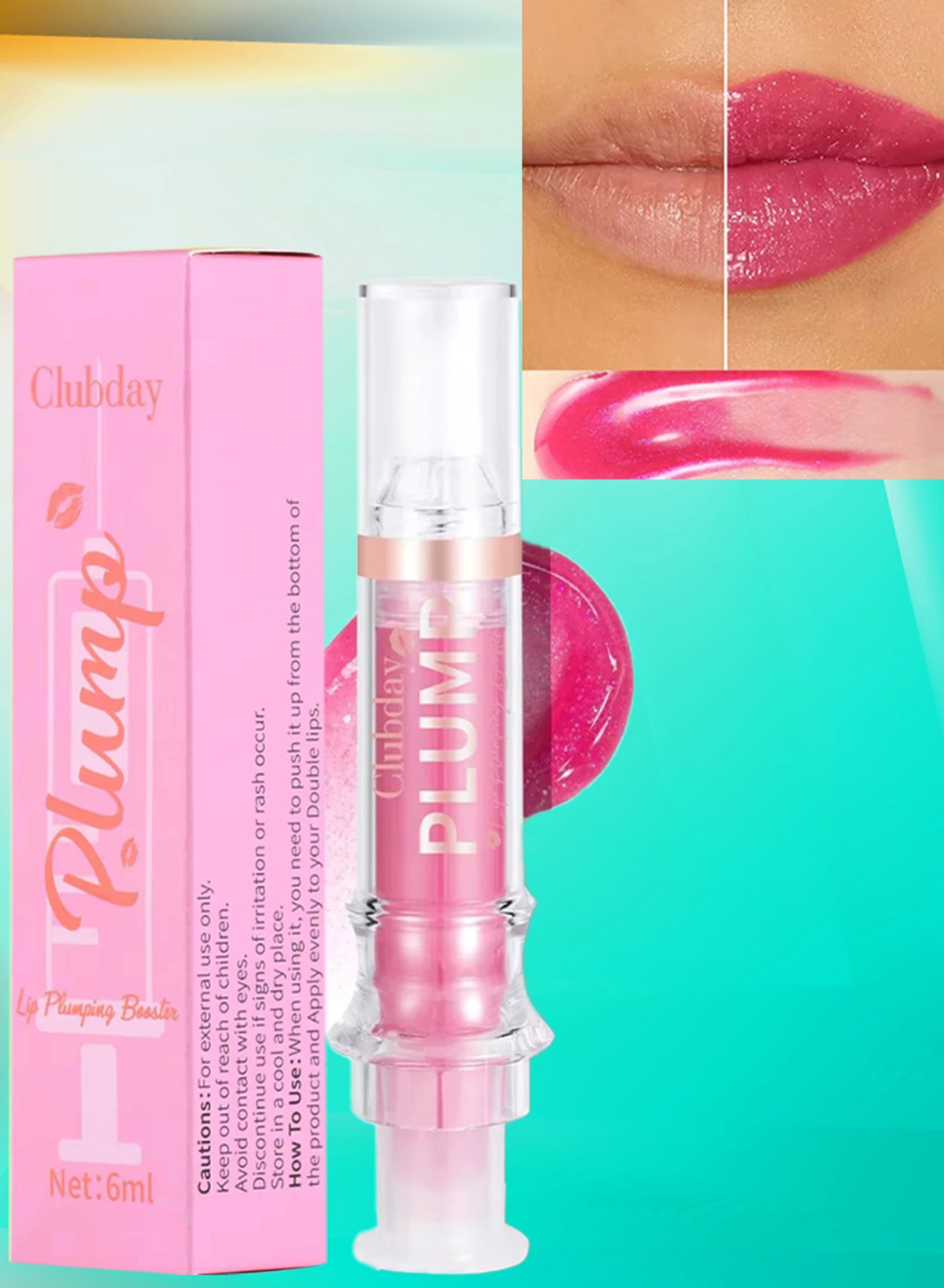 Lip Plumping Booster Moisturizing Hydrating Volumizes Nourishing Plump and Pout Lip Plumper Glossy Finish Fuller Natural Lip Makeup Mild Spicy Lip Plumper Lip Gloss Glossy Lipstick 6ml 03