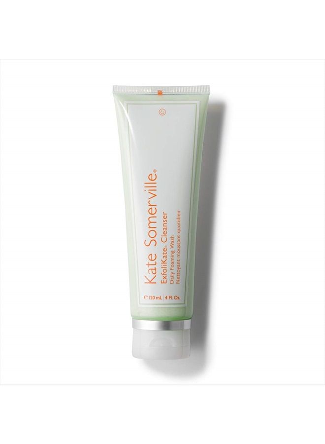ExfoliKate Cleanser – Daily Exfoliating Foaming Face Wash – Clinically Formulated Glycolic Acid and Lactic Acid Gentle Facial Scrub, 4 Fl Oz