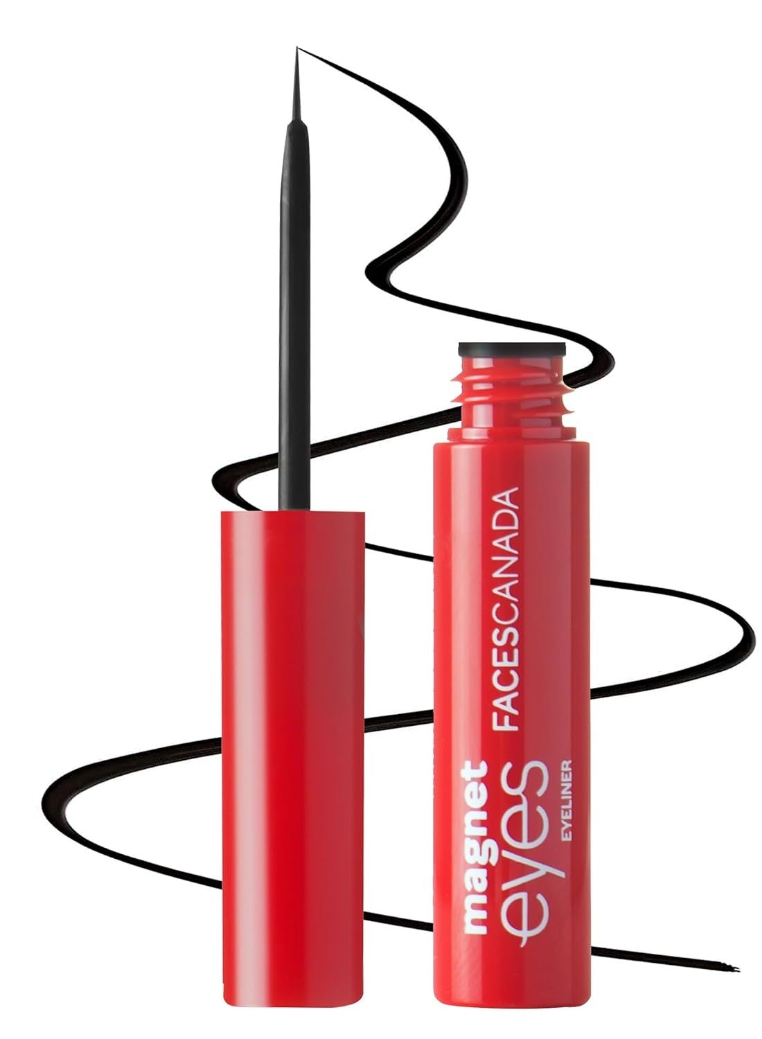 FACES CANADA Magneteyes Eyeliner - Black, 3.5ml Intense Matte Finish Quick Drying 24HR Long Lasting Fine Tip For Precise Smooth Application Almond Oil Enriched Waterproof Smudge Proof