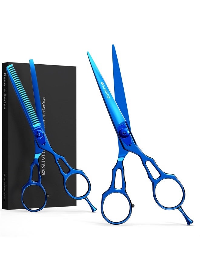 5.5" Hair Cutting Scissors Professional with Thinning Shears for Hair Cutting, 2 piece Hair Cutting Shears, Right Hand Professional Hair Scissors, Barber Shears Set, Hair Shears Professional.