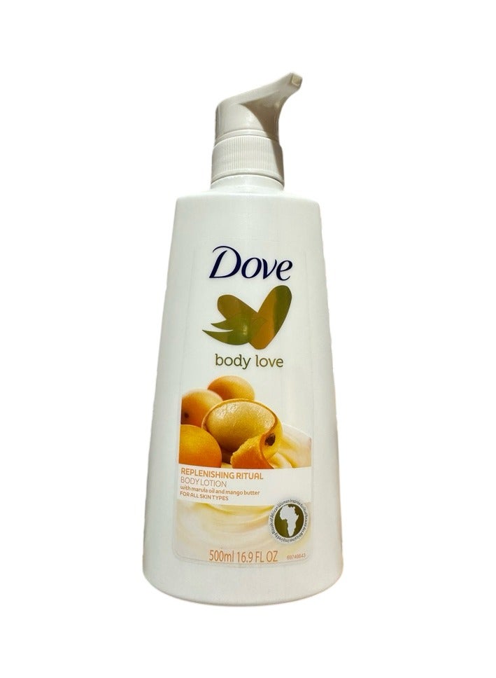 Body Love Replenishing Ritual Body Lotion with Marula Oil And Mango Butter 500 ML