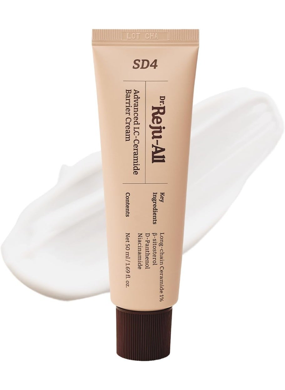 Advanced LC-Ceramide Barrier Cream 50ml | Patented Long-Chain Ceramide for Deep Hydration & Stronger Skin Barrier | Lightweight Korean Moisturizer for Sensitive Skin
