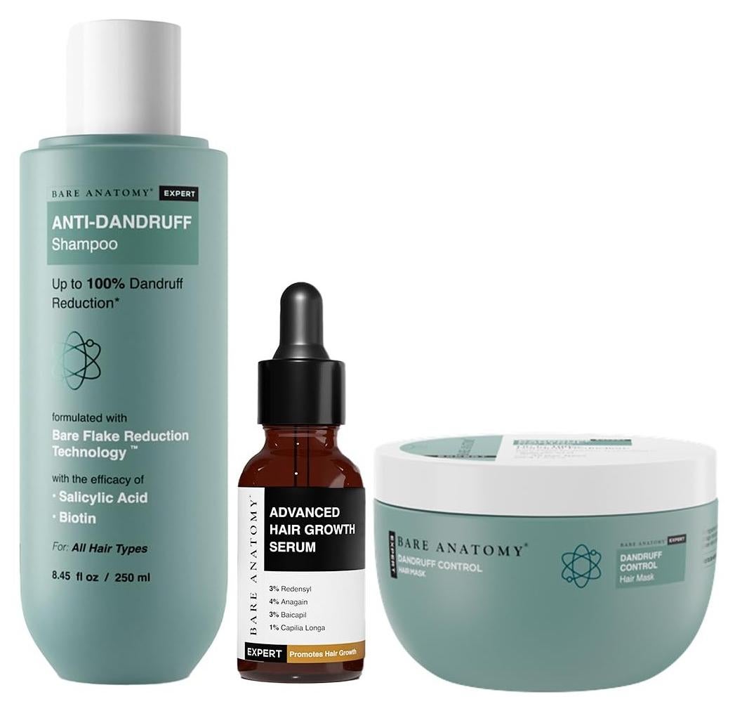 Expert Anti-Dandruff Shampoo + Mask | Dandruff Reduction | Targets Oily Scalp & Sheds Dry Flakes | Advanced Hair Growth Serum |Hair growth & Hair fall control serum for Women & Men