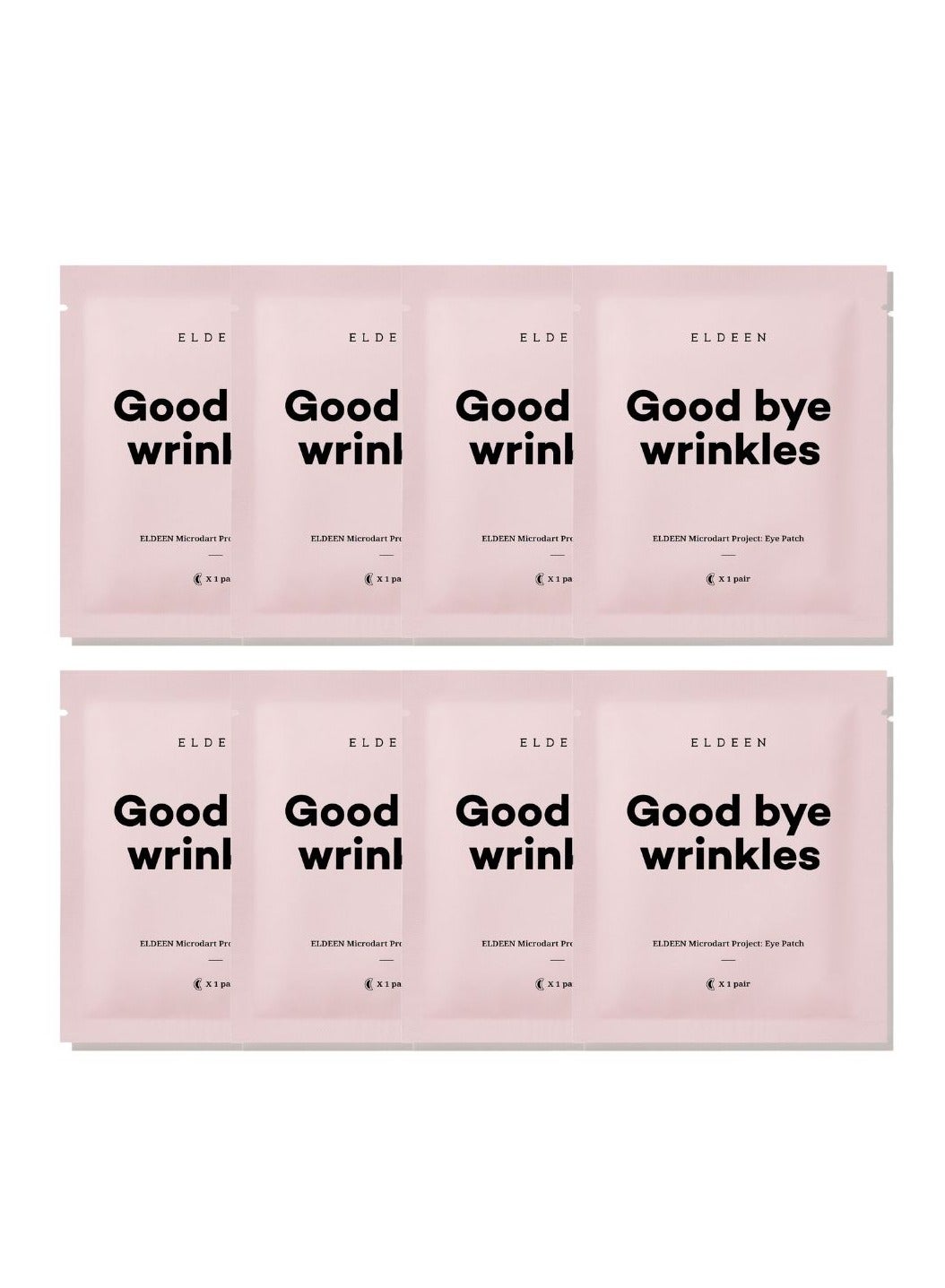 Good Bye Wrinkles - Eldeen Microdart Project: Eye Patch - The Ultimate Solution for Your Skin, reduce wrinkles, clear, 1 pair, Packages of 1, 4, and 8 (Pack of 8)