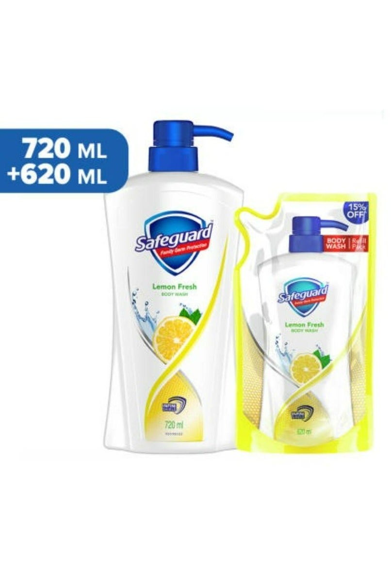Lemon Fresh Body Wash Pouch 720 ML And Lemon Fresh Body Wash Pouch 620 ML