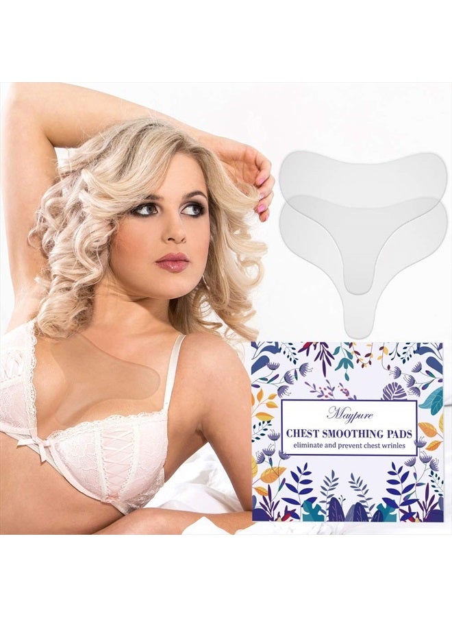 2 pack chest wrinkle pads sleeping chest patches for wrinkles decollete anti-wrinkle chest silicone pads reusable medical grade decollete pad