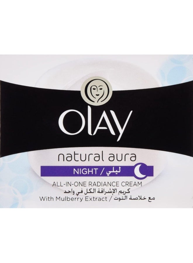 Cream Olay Natural Aura Night All-in-one radiance Mulberry extract 50 g