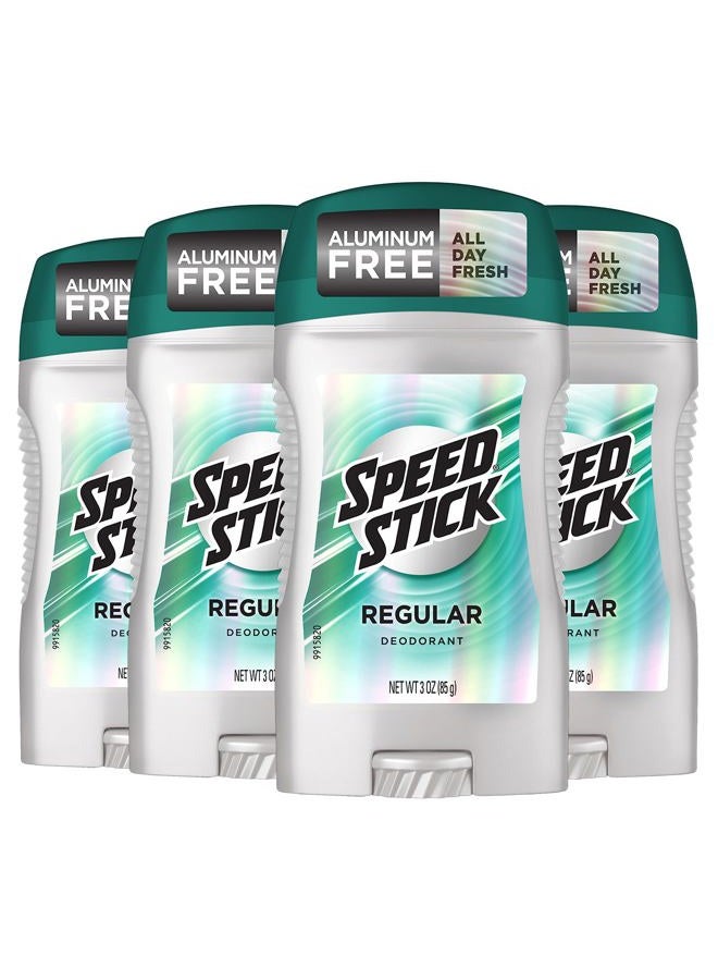 Men's Deodorant, Regular, 3 Ounce, 4 Pack