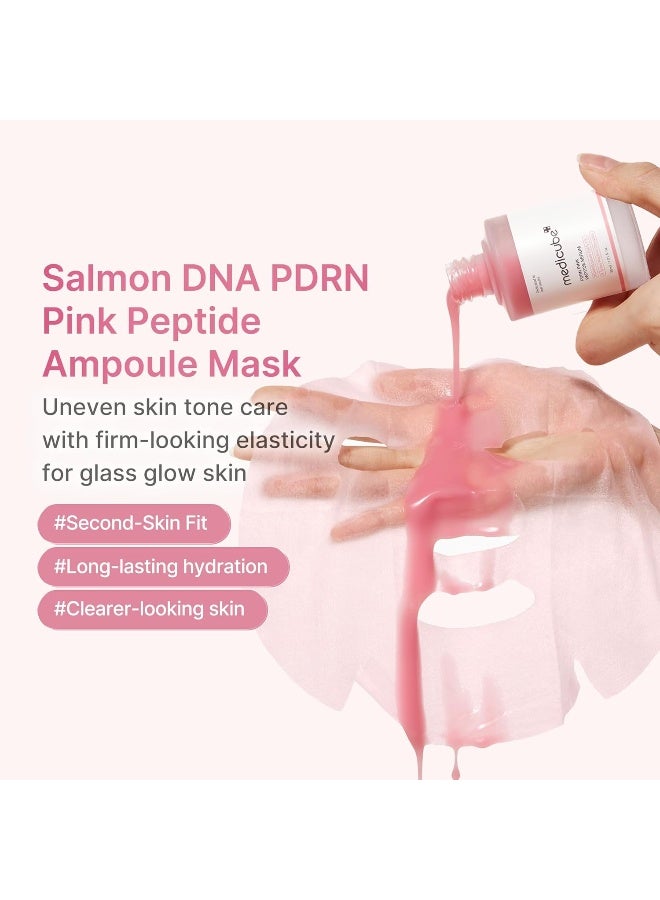 medicube PDRN Pink Peptide Ampoule Sheet Mask 6EA | Sheet Mask for Uneven Skin Tone Care, Glow & Hydration - Korean Skincare, 23ml x 6ea - image 2