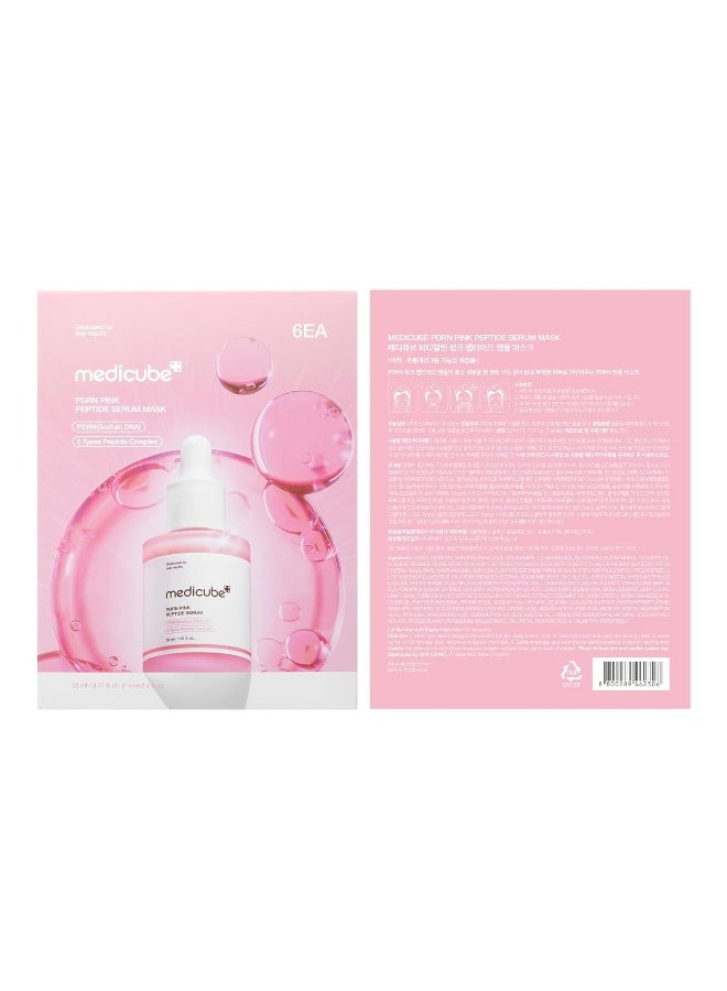 medicube PDRN Pink Peptide Ampoule Sheet Mask 6EA | Sheet Mask for Uneven Skin Tone Care, Glow & Hydration - Korean Skincare, 23ml x 6ea - image 9