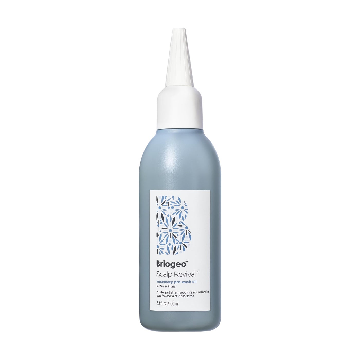 Briogeo Scalp Revival Rosemary Pre-Wash Oil - Moisturizing Scalp Treatment for Dry, Flaky, or Itchy Scalp, Strengthens Hair & Soothes Scalp, Vegan & Cruelty-Free, 3.4 oz
