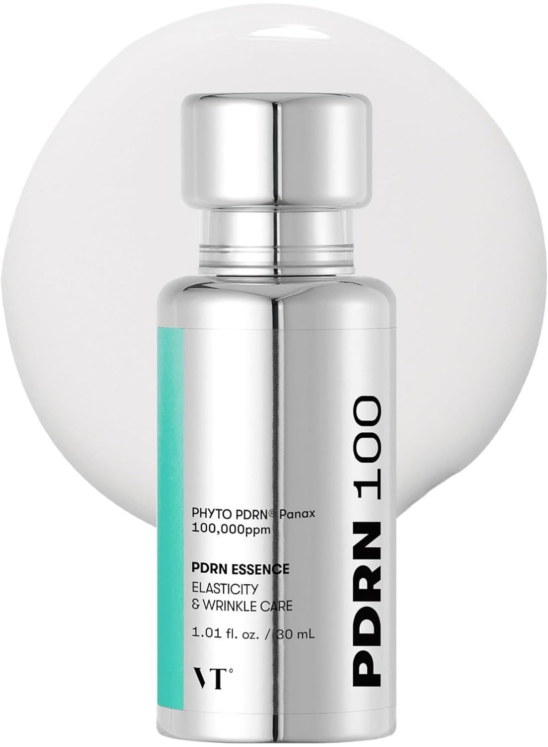 VT COSMETICS PDRN 100 Essence, Korean Gingseng Plant-derived PDRN Serum for Natural Glow, Korean skincare 1.01 fl. Oz