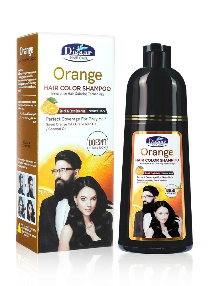 Orange Hair Color Shampoo Natural Black
