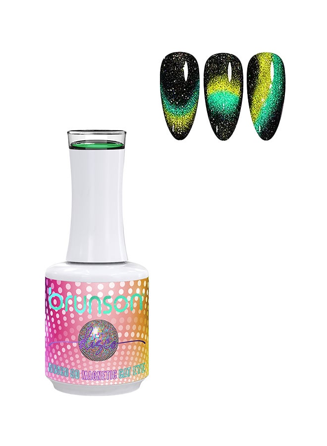 Gel Polish 15ml Disco 9D Magnetic Cat Eye Gel Polish Reflective Sparkly Diamond Gel Effect French Manicure Pedicure Gel Nail Polish Salon Quality Chip Resistant Gel Nail Extensions UV Gel for Nail Art