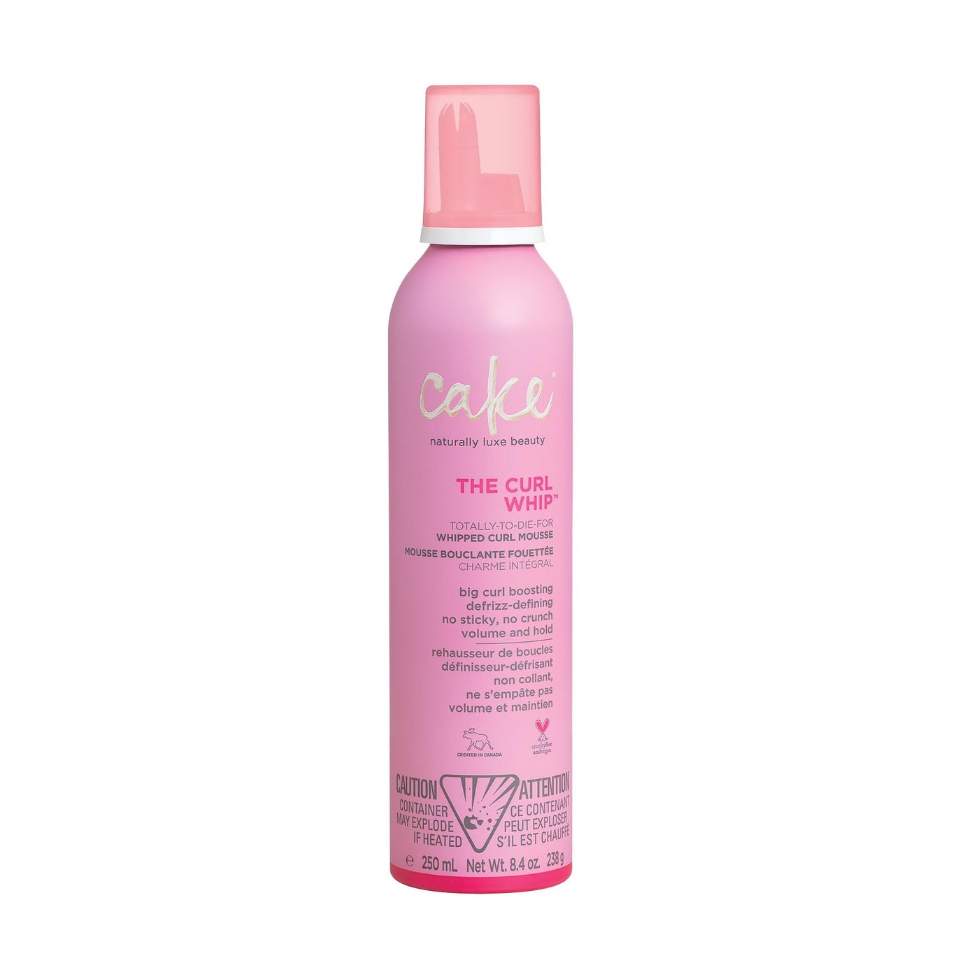 Cake Beauty Whipped Curl Defining & Volumizing Mousse â€“ Aloe Vera Vitamin E for Flexible Hold - Vegan No Heat Curls Wavy Curly Hair Sulfate Cruelty Free Products For Women