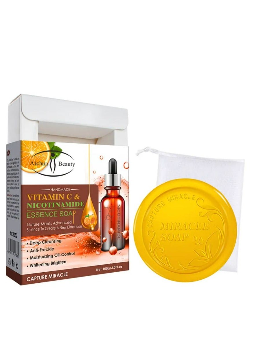 Handmade Essence Soap Deep Cleaning Moisturizing Repair Oil Control Skincare 100 g