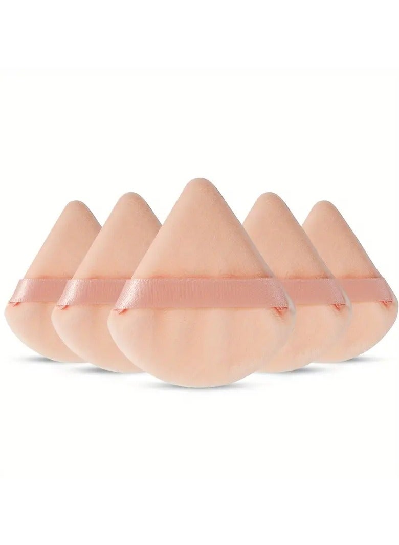 Powder Puff 5 pcs Make Up Puff FaceSoft TrianglePowder Puffs for Loose Powder MineralPowder Baby Powder Velous Cosmetic Foundation Sponges Blender
