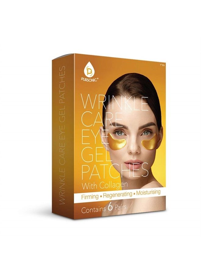 Wrinkle Care Eye Gel Patches with Collagen for Puffy Eyes, Dark Circles, & Wrinkles - Hydrates and Rejuvenates Skin for Anti-Aging Effects