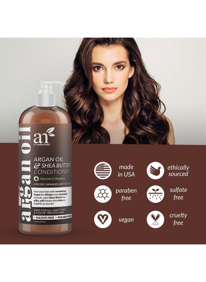 Argan Oil Hair Conditioner - (16 Fl Oz / 473ml) - Sulfate Free - Treatment for Damaged and Dry Hair - For All Hair Types - Safe for Color Treated Hair