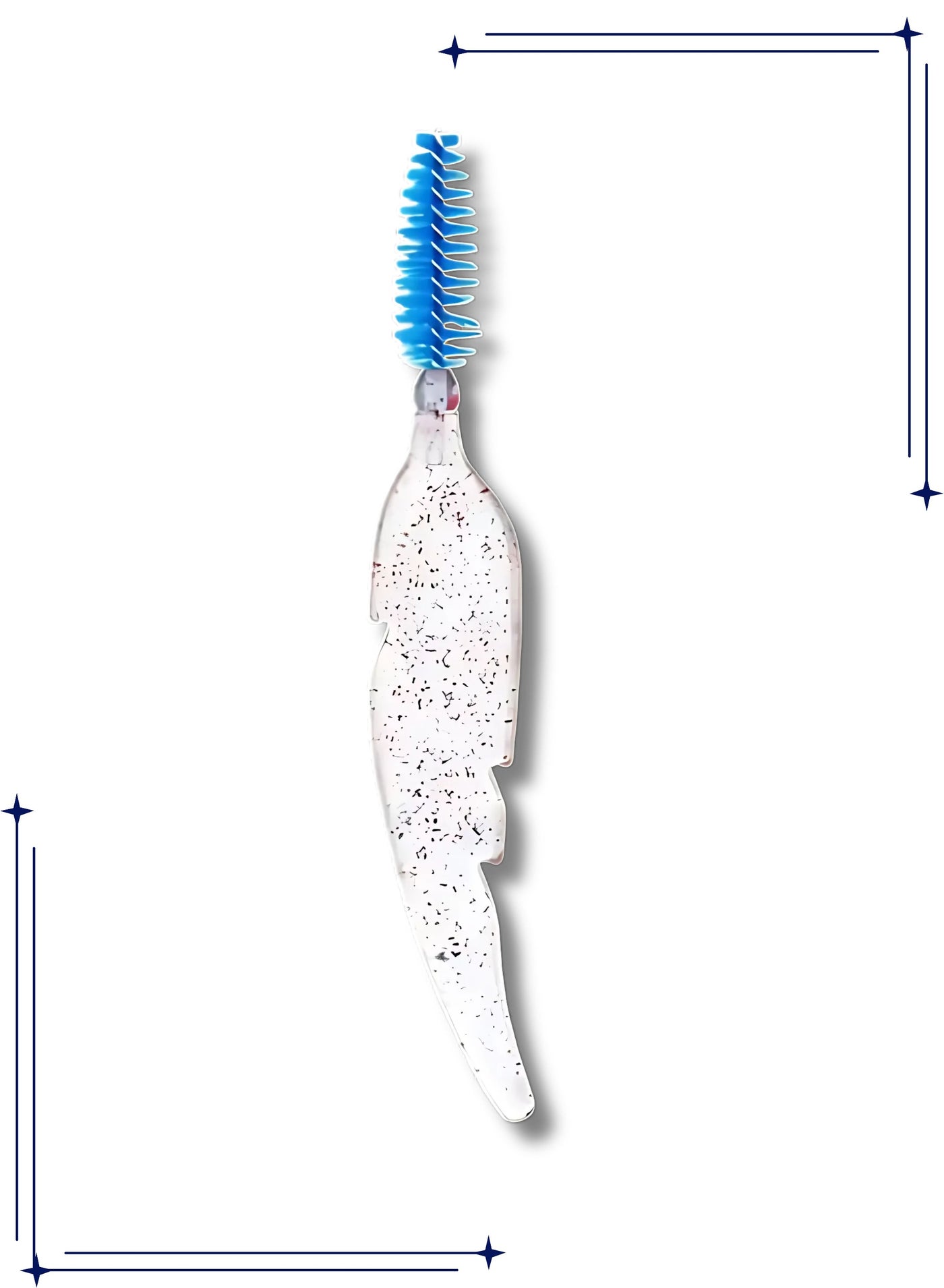Feather Shape Crystal Shining Eyelash and Eyebrow Brush