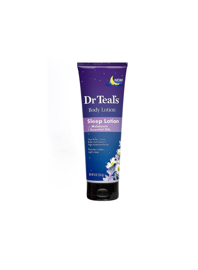 Dr. Teal's Nighttime Therapy Body Lotion with Melatonin (1 Bottle, 8oz) - Shea & Cocoa Butter with Vitamin E Helps Create Healthier Looking Skin - Essential Oils Promote a Better Nights Sleep
