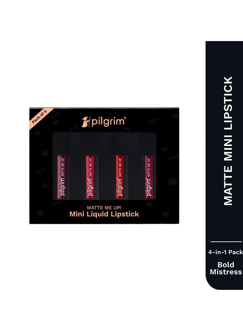 Pilgrim Mini Liquid Lipstick Pack of 4