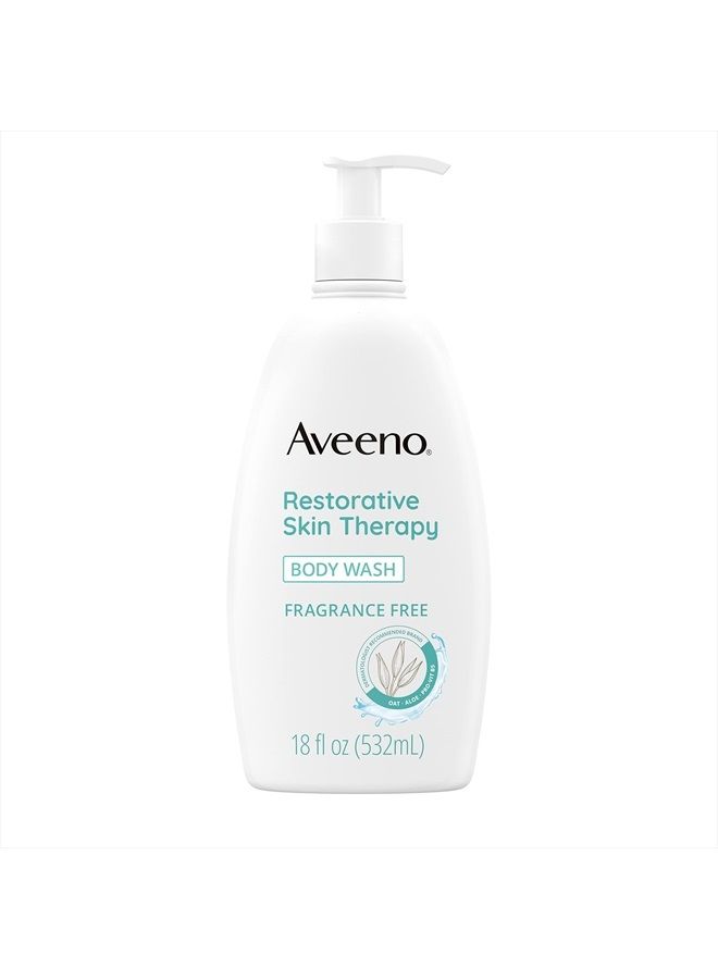 Restorative Skin Therapy Sulfate-Free Body Wash for Sensitive, Distressed, Dry Skin, Gentle Cleanser with Oat, Formulated without Parabens, Fragrances & Soaps