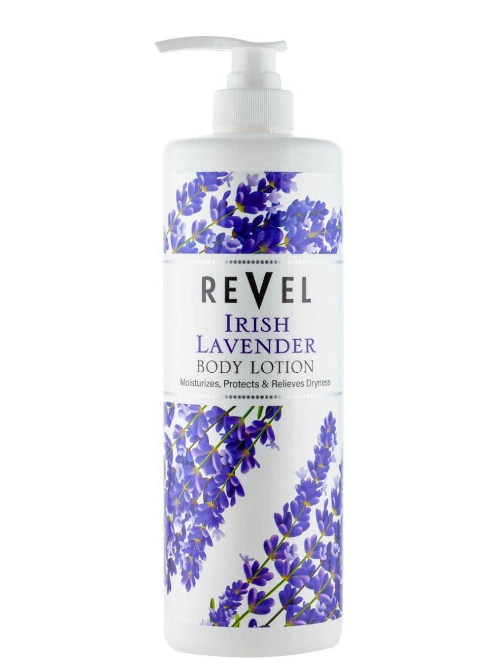 Revel Skin Care Irish Lavender Body Lotion 1000ml, Moisturizers, Protect & Relieves Dryness, Refreshes Skin, All Skin Types, For Men & Women, Daily Use
