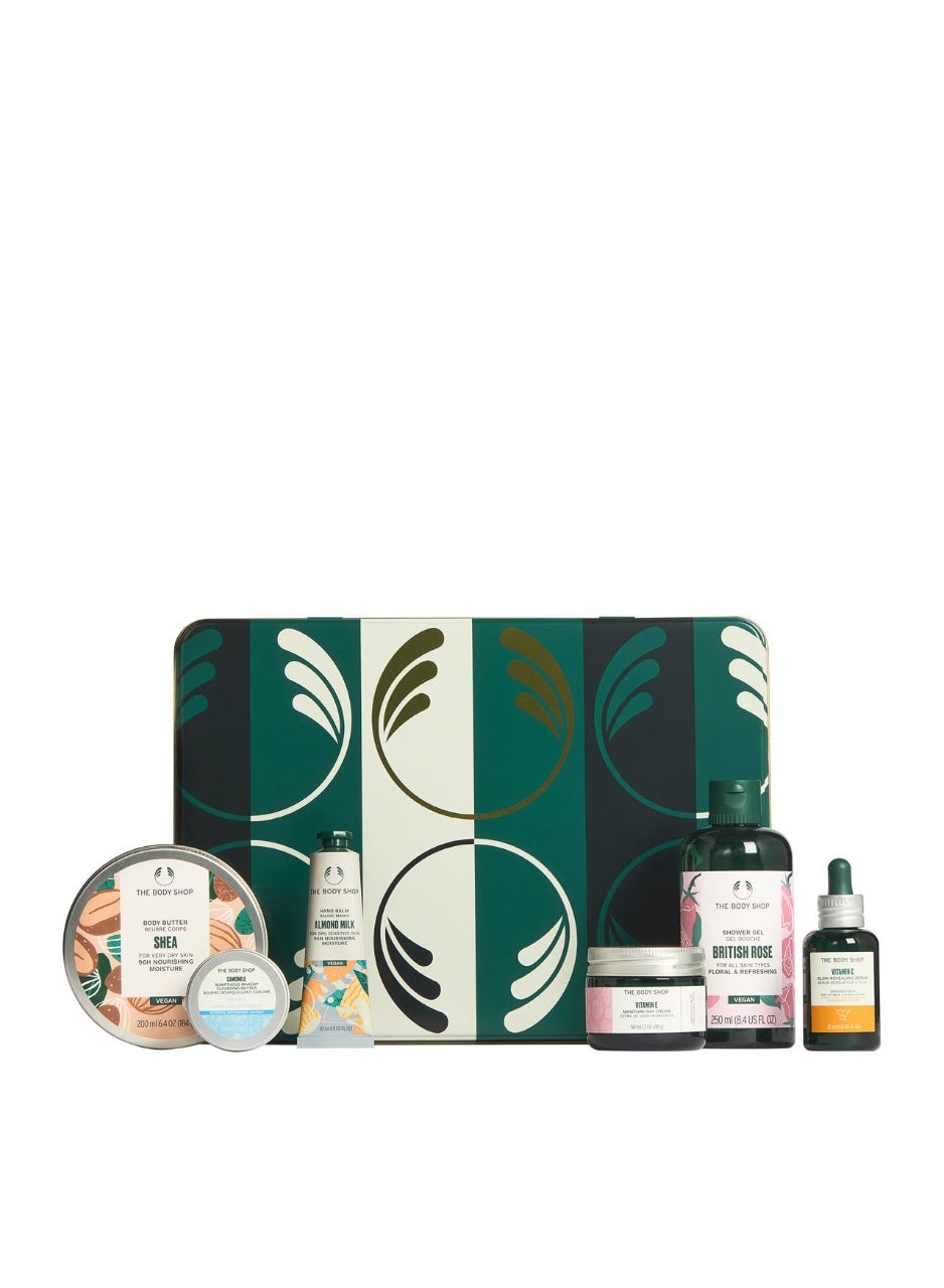 The Body Shop Best of Gift Set – Essential Regimen for Dull Skin, Tea Tree & Vitamin E, Icon Collection for Blemish-Prone Skin Relief 5-Piece
