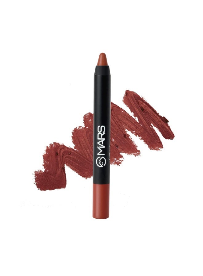 MARS Long Lasting Crayon Lipstick up to 12 Hours Stay | Matte Finish | Waterproof | Won't Smudge Won't Budge Lip Crayon (3.5 gm) (10-Girl Power)