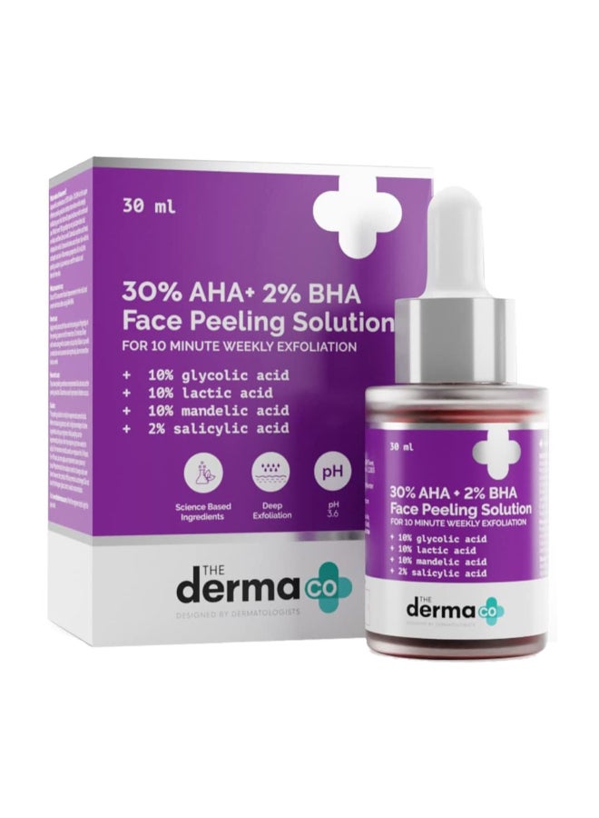 The Derma Co 30% AHA + 2% BHA Face Peeling Solution- 30 ml