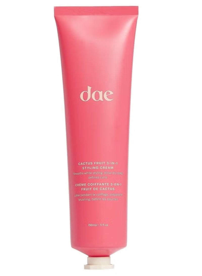 Hair Cactus Fruit 3-In-1 Styling Cream - Smooth Styles, Prep Shiny Blowouts, Defines Curls ,150ml