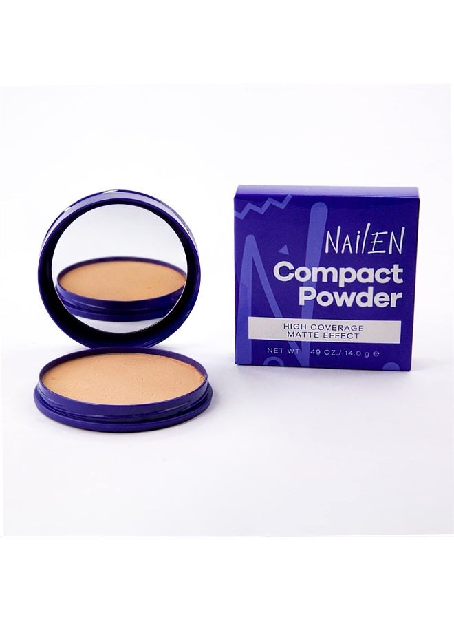 Face Makeup Poreless Pressed Compact Powder Tone Number 1 Controls Shine, Matte Finish for All Skin Type and Long Lasting Up to 10 hours 0.53 OZ