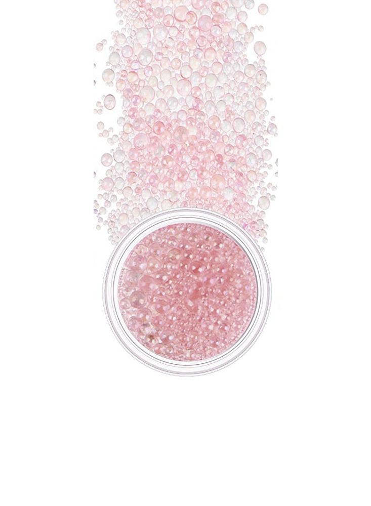 Resin Glass Bubble Beads No Hole Colorful Micro Beads UV Resin Bubble Beads Iridescent Water Droplets Bubble Beads Tiny Glass Beads for Resin Crafting Nail Arts Jewelry Making