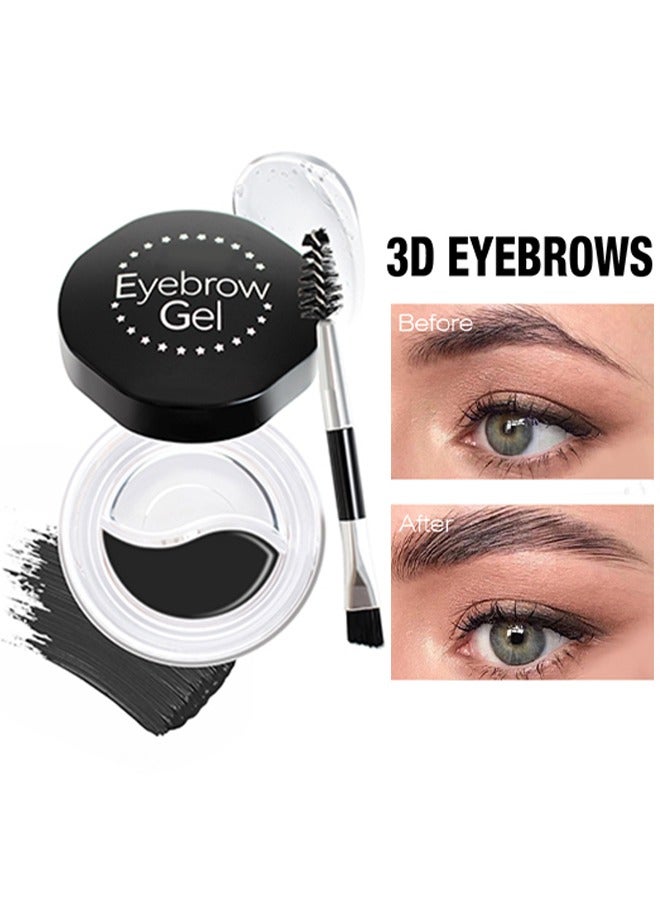 Eyebrow Gel Brow Pomade，2 In 1 Eyebrow Styling Wax, Clear Eye Brow Gel Waterproof & Long Lasting,  Eyebrow Styling and Brow Pomade Gel With Brush(#06)