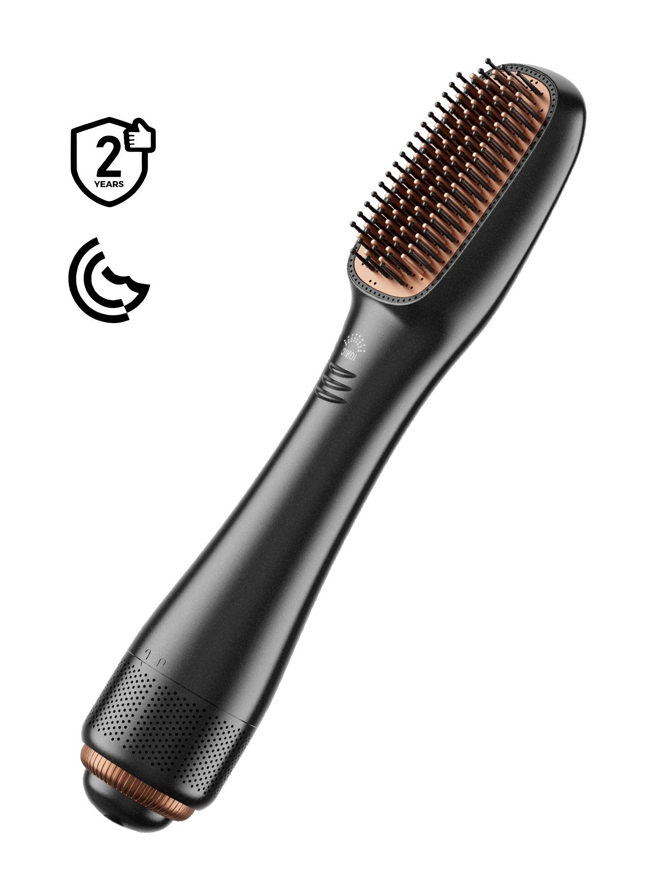 1200 Watt Hair Dryer Brush Ceramic Dryer And Styler 2 In 1 Professional Black/Beige 1200W