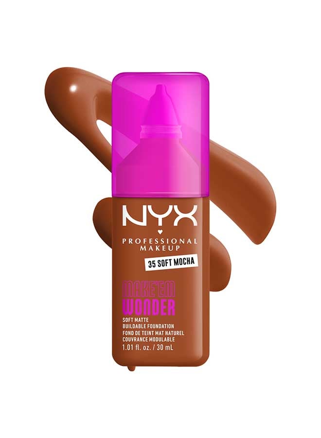 Make 'EM Wonder, 24H Soft Matte Foundation, Undetectable  Finish, Soft Mocha