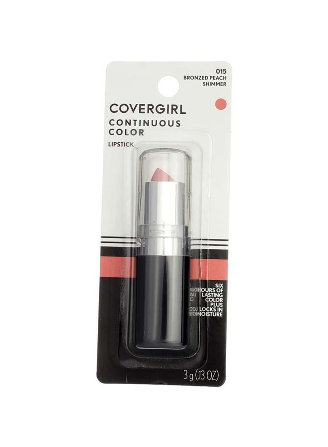 CoverGirl Continuous Color Lipstick, Bronzed Peach [015], 0.13
