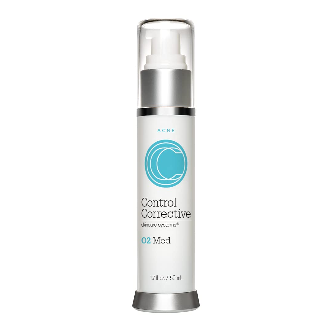 CONTROL CORRECTIVE SKIN CARE SYSTEMS O2 Med, 1.7 oz - Oxygen Emulsion & Hydrogen Peroxide, Moisturizing, Evens Complexion, Restore Youthful Skin, Reduces Breakouts