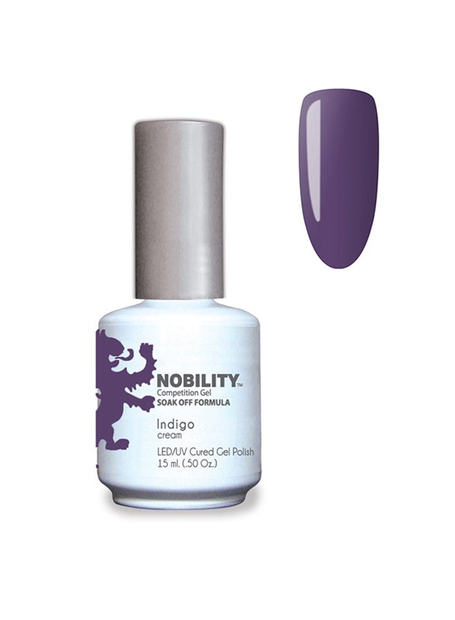 Nobility Soak Off Indigo UV Led Cured Nail Polish Color Dark Purple Cream 15 ml Nbgp174