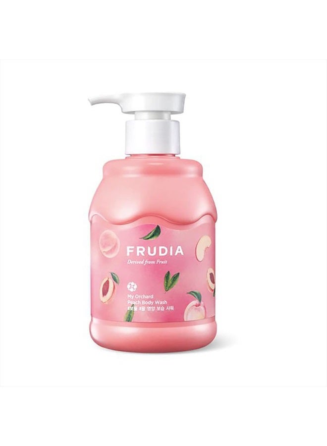 WELCOS FRUDIA My Orchard Peach Body Wash - 350ml | Nourishing and Hydrating Body Wash for Women and Men | Peach Scented Body Wash for Dry and Sensitive Skin | Korean Moisturizing Shower Gel Body Wash