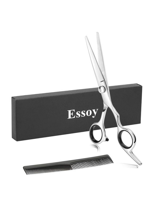 Professional Hair Cutting Scissors/Shears (6.5-Inches), Stainless Steel Haircut Scissor with Fine Adjustment Screw for Home Salon,Barber Hairdressing Scissor for Women Men Kids