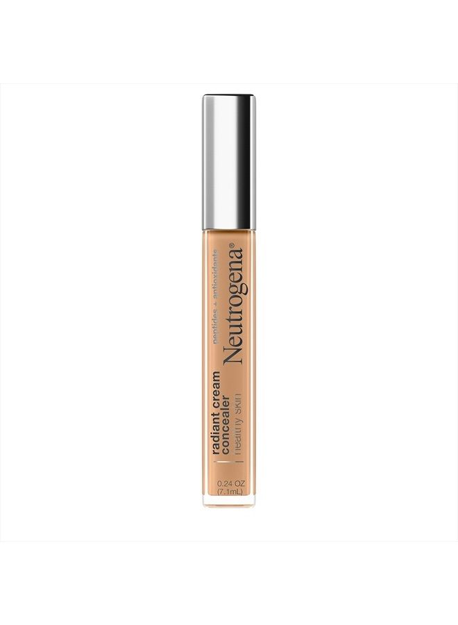 Healthy Skin Radiant Brightening Cream Concealer with Peptides & Vitamin E Antioxidant,Lightweight Perfecting Concealer Cream,Non-Comedogenic,Toffee Medium 03 with warm undertones,0.24 oz