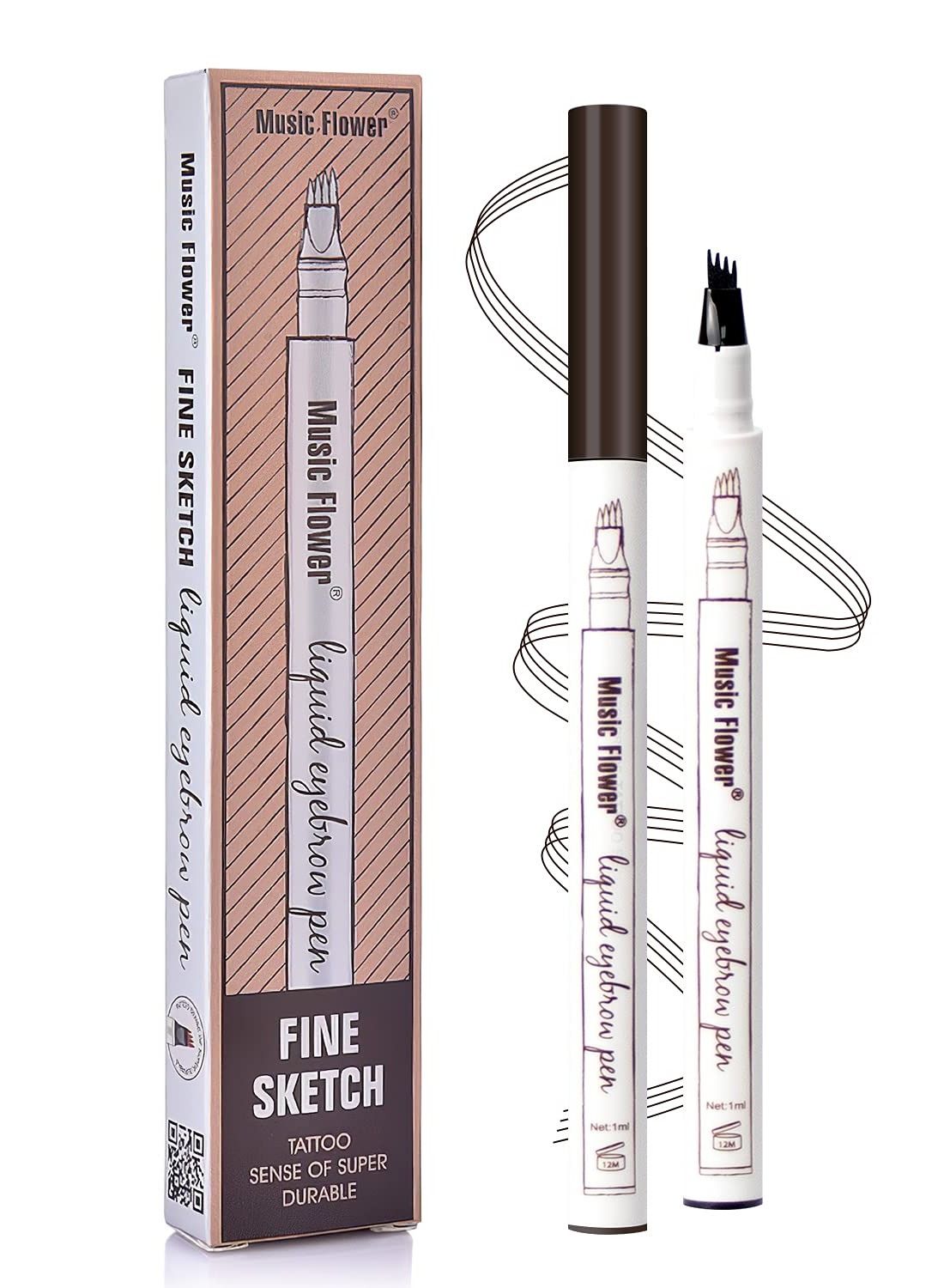 Liquid Eyebrow Pen Tattoo 4 tips Fine Sketch Microblade pen for eyebrows Waterproof Long lasting Natural Brows Looking