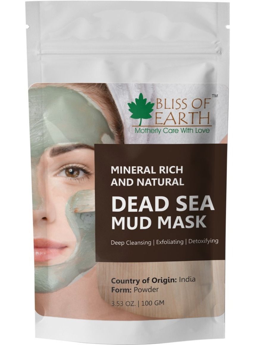 100% Pure  Sea Mud Mask 100GM Powder Great For Face Acne Oily Skin & Blackheads Minimizes Pores & Improves Overall Complexion