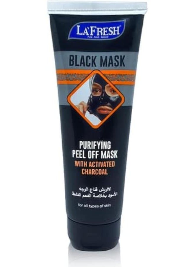 Face Mask of Purifying Charcoal Peel Off Mask  Deep Cleanse Blackhead Remover Pore Shrinking & Skin Brightening 120ml